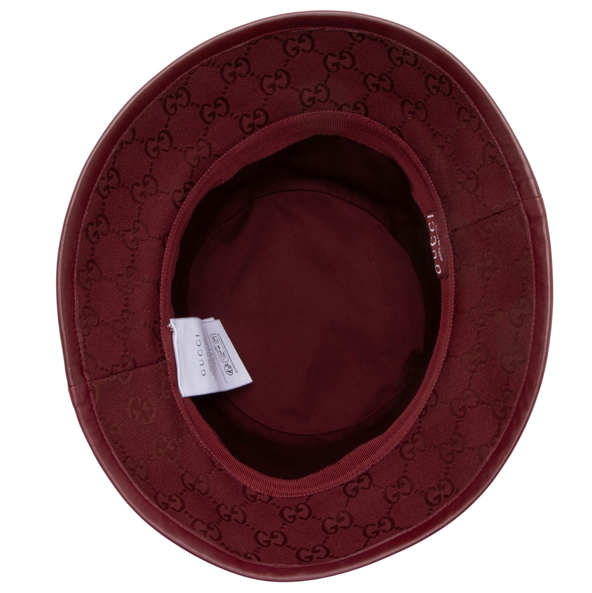 Gucci GG Canvas GG Marmont Leather Bucket Hat - Size L