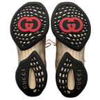 Gucci GG Canvas Leather Run Sneakers - Size 7.5 / 37.5 (SHF-V4B1xE)