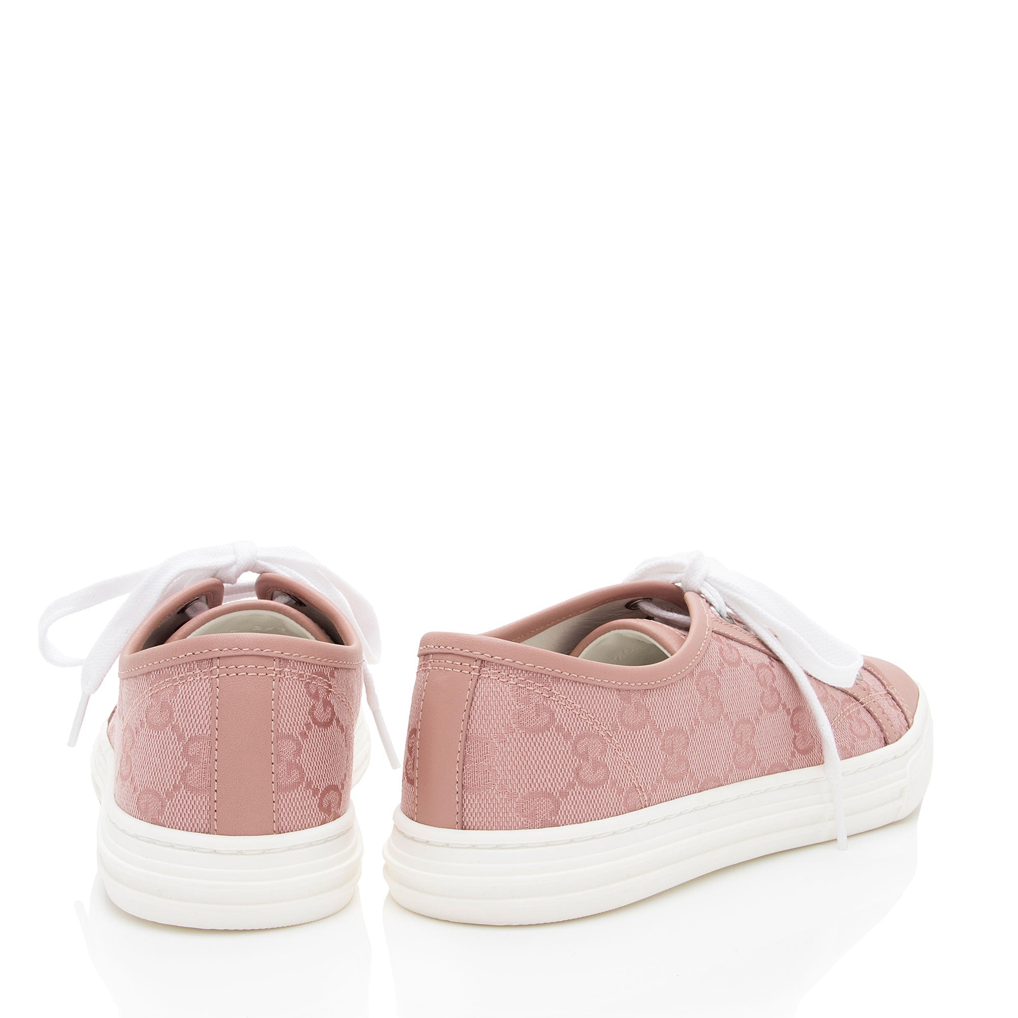 Gucci GG Canvas Leather Sneakers - Size 6.5 / 36.5 (SHF-rURJoF)