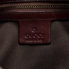 Gucci GG Canvas Leather Studded Horsebit Shoulder Bag