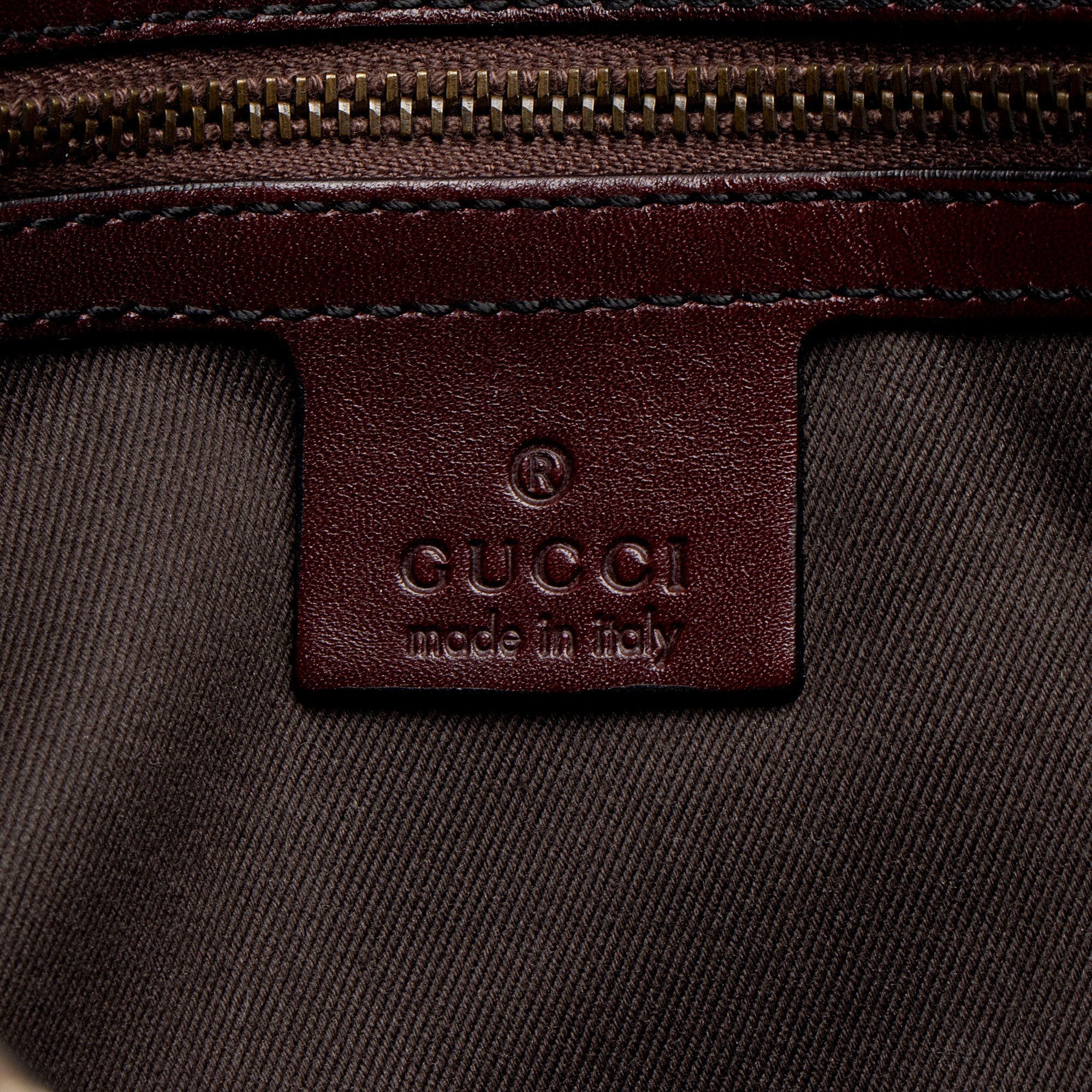 Gucci GG Canvas Leather Studded Horsebit Shoulder Bag
