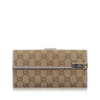 Gucci GG Canvas Long Wallet (SHG-33229)