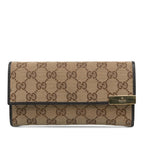 Gucci GG Canvas Long Wallet (SHG-FB3eM4)