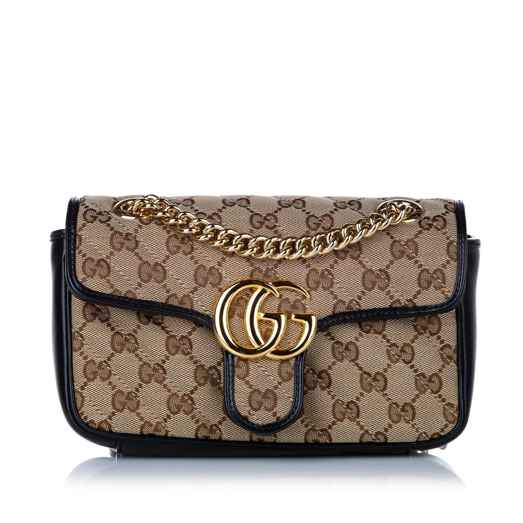 Gucci GG Canvas Marmont Crossbody Bag (SHG-29247)