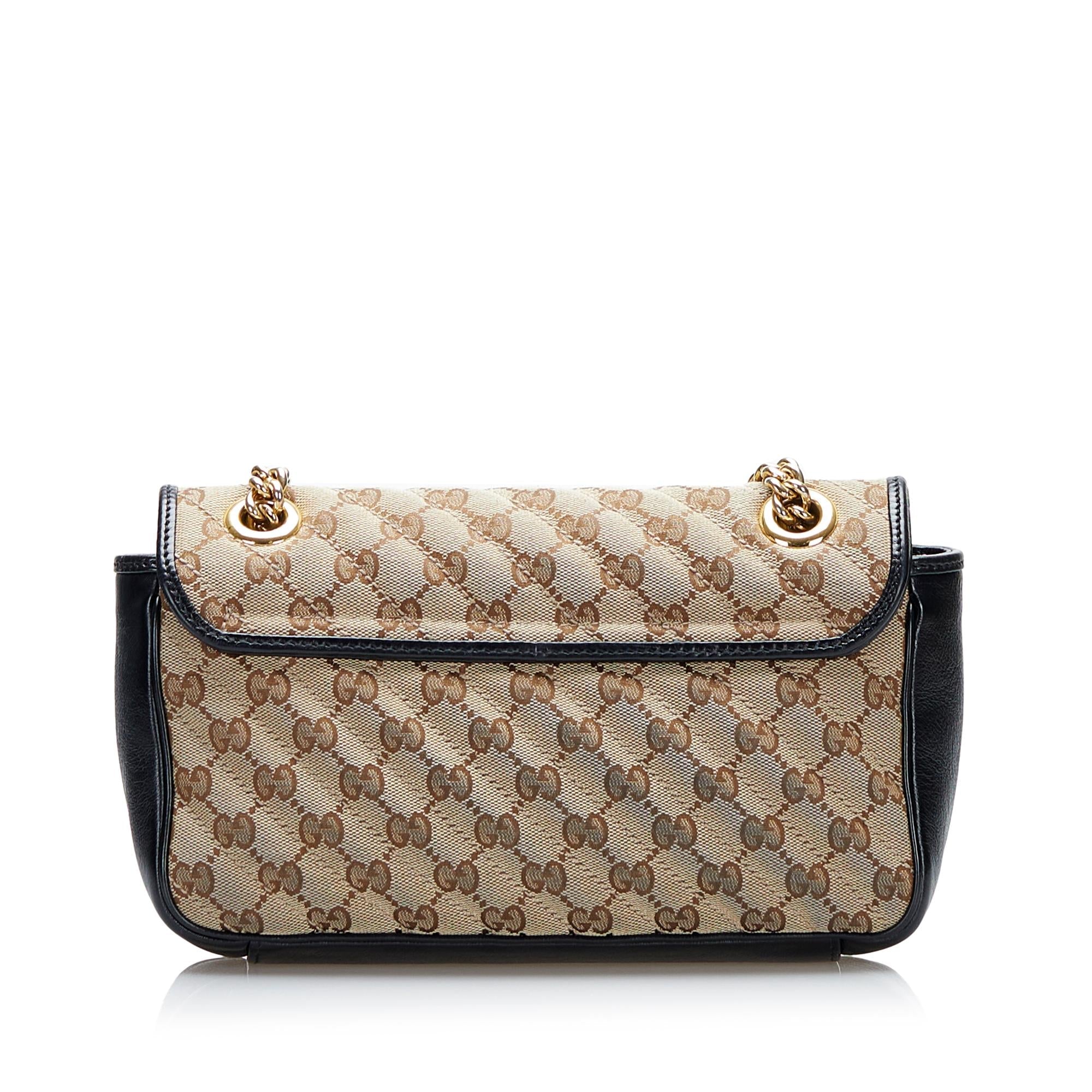 Gucci GG Canvas Marmont Crossbody (SHG-2wAlnW)