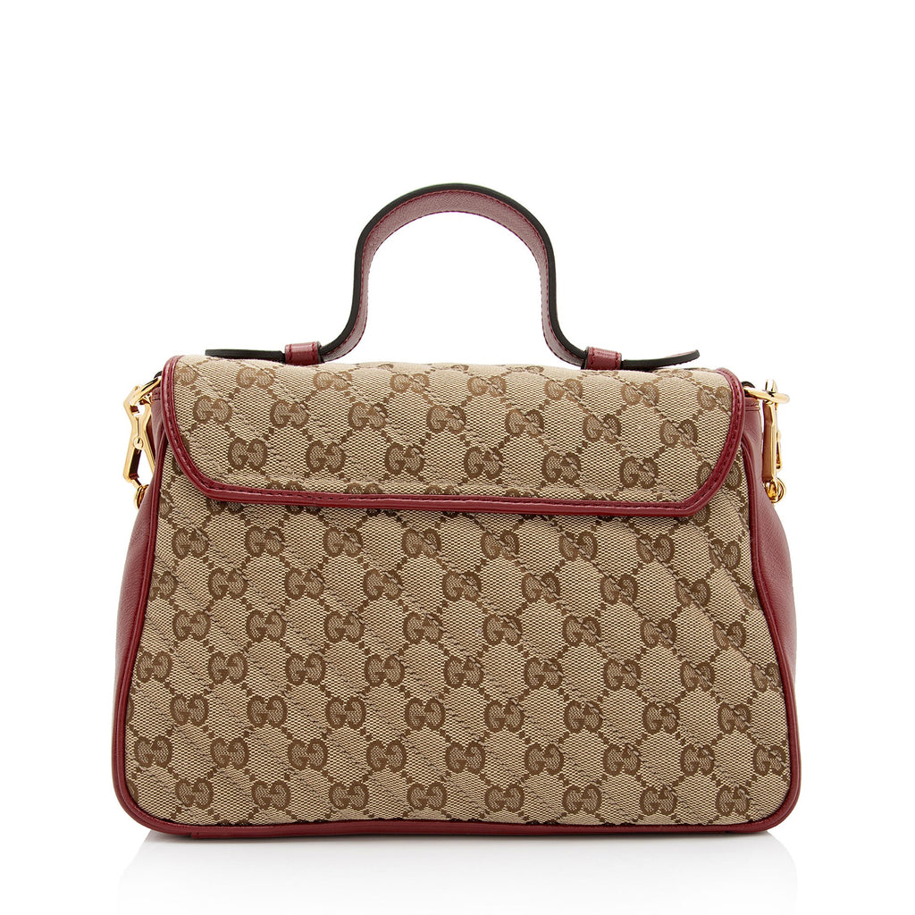 Gucci GG Canvas Marmont Small Top Handle Bag (SHF-WYqDum)