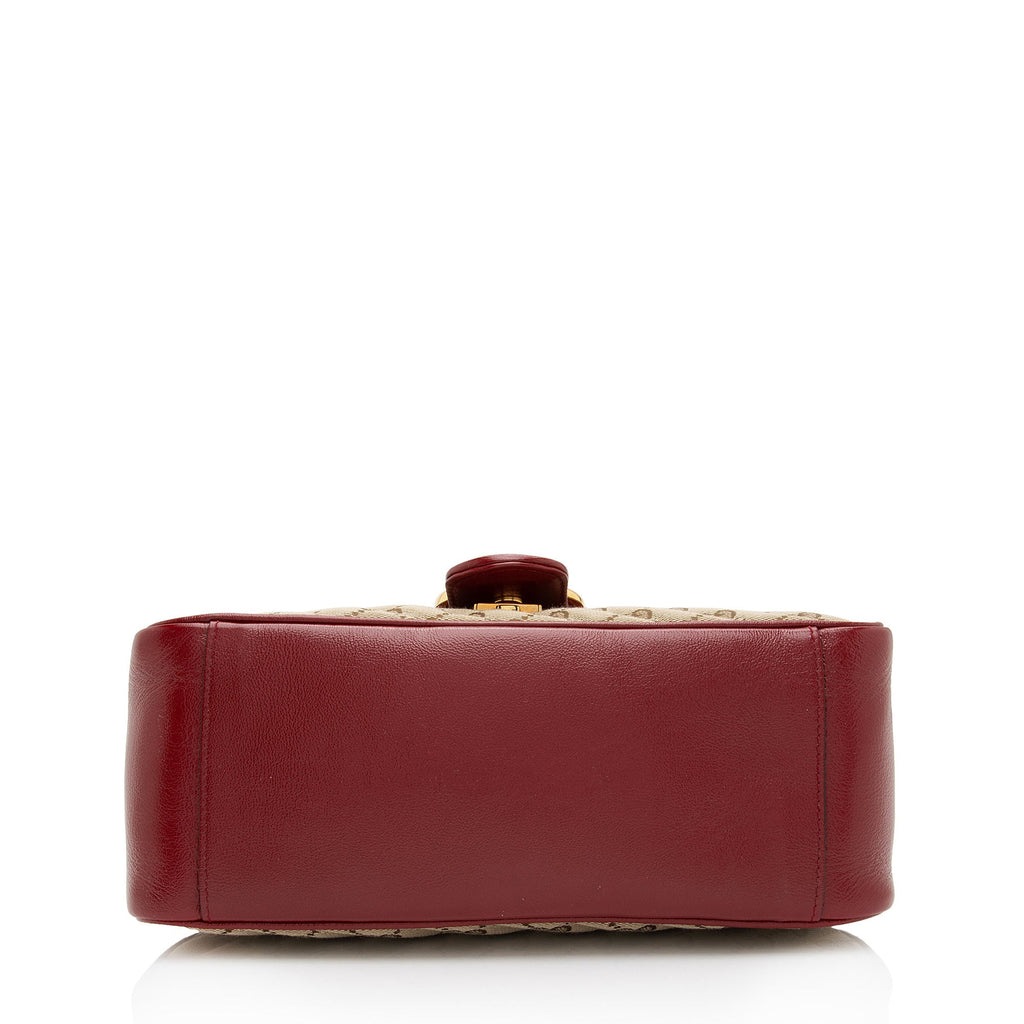Gucci GG Canvas Marmont Small Top Handle Bag (SHF-WYqDum)