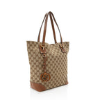 Gucci GG Canvas Medium Charm Tote - FINAL SALE (SHF-19339)