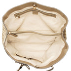 Gucci GG Canvas Metallic Leather Bella Medium Tote
