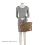 Gucci GG Canvas Metallic Leather Heart Bit Charm Medium Tote (SHF-5MJYxM)