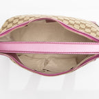 Gucci GG Canvas Metallic Leather Heart Bit Charm Small Hobo (SHF-23021)