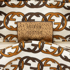 Gucci GG Canvas Metallic Leather Princy Medium Boston Bag (SHF-af8xb3)