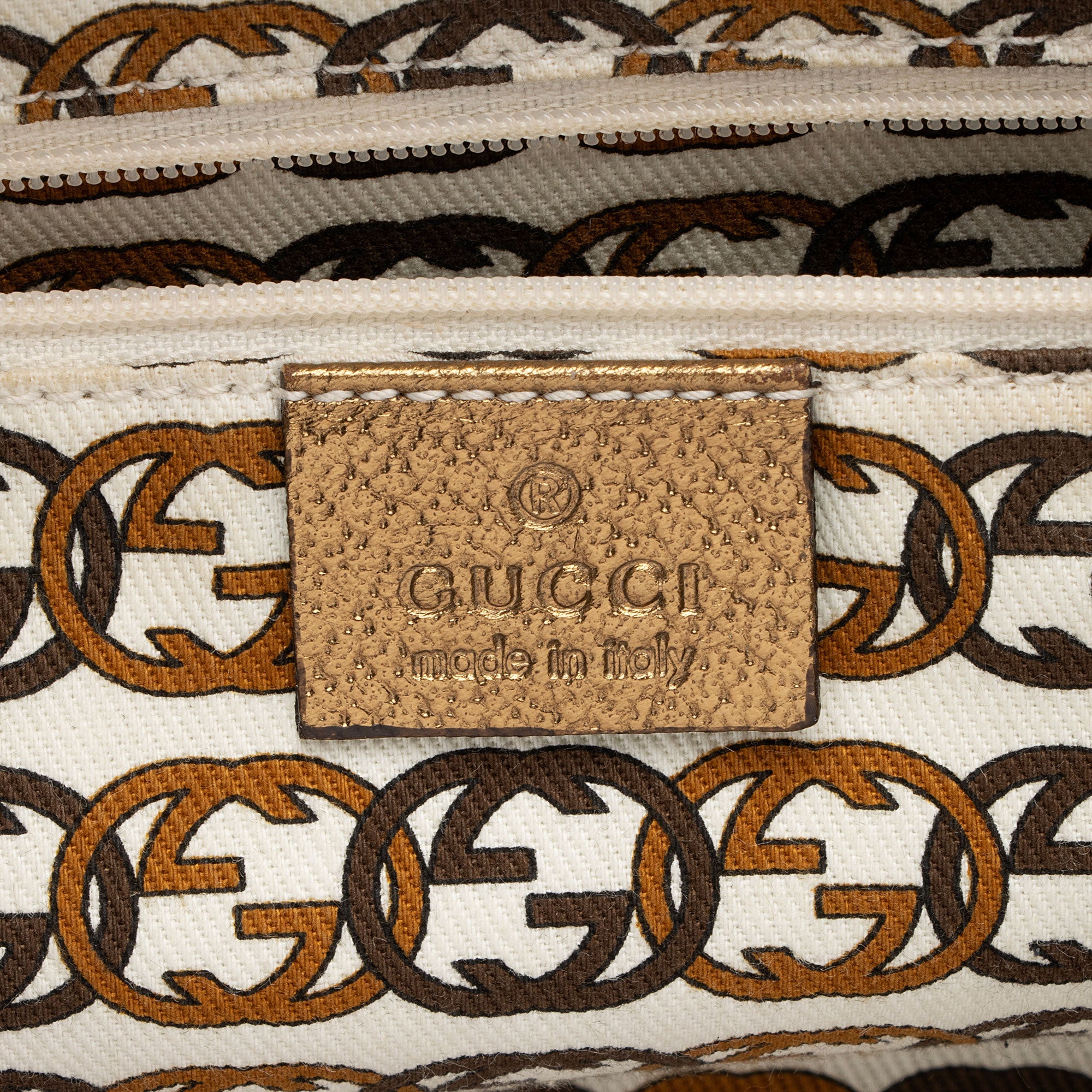 Gucci GG Canvas Metallic Leather Princy Medium Boston Bag (SHF-af8xb3)