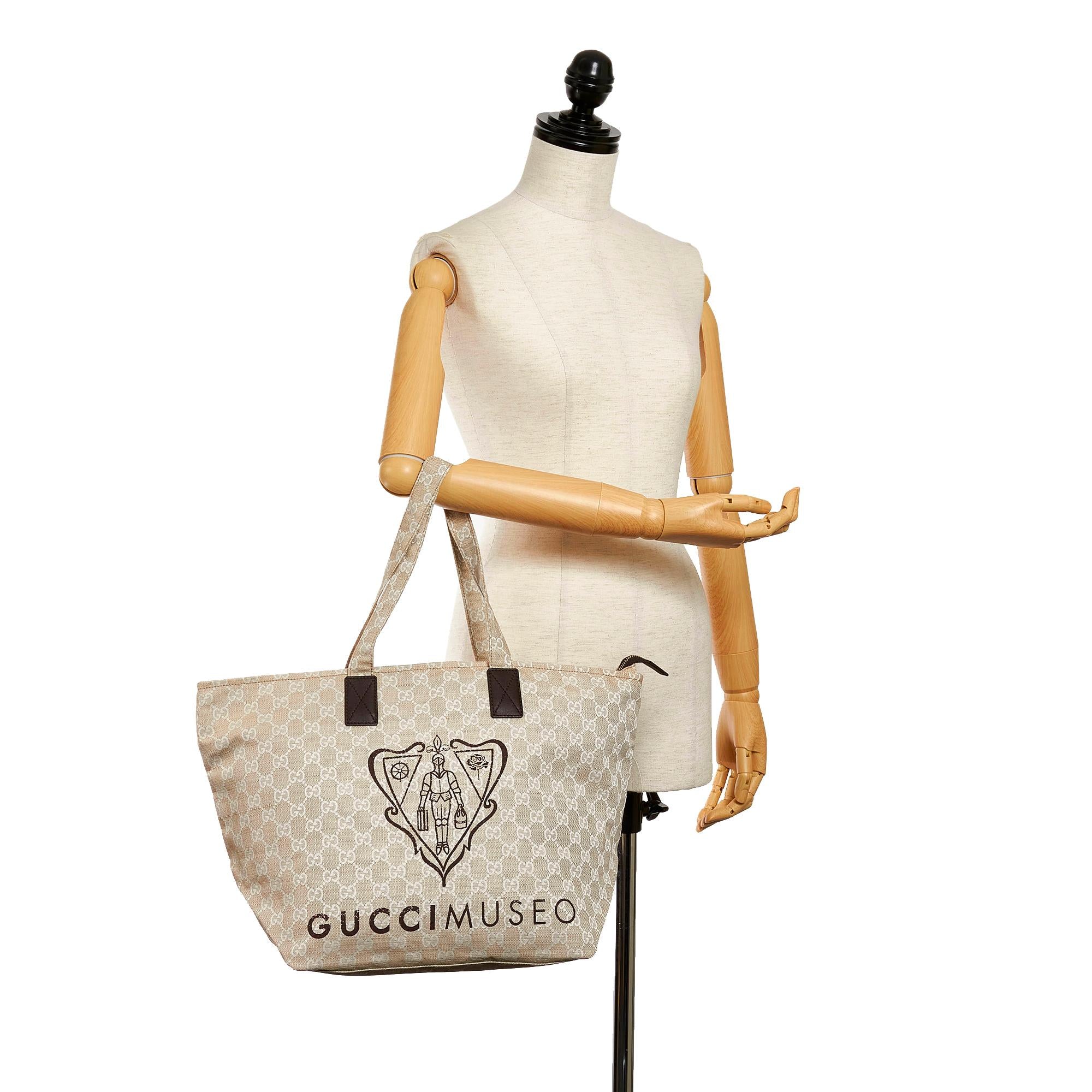 Gucci GG Canvas Museo Tote Bag (SHG-29843)