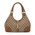 Gucci GG Canvas Nailhead Bardot Shoulder Bag (SHF-cXQEhI)