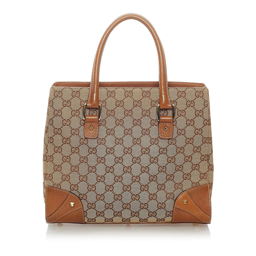 Gucci GG Canvas Nailhead Handbag (SHG-32388)