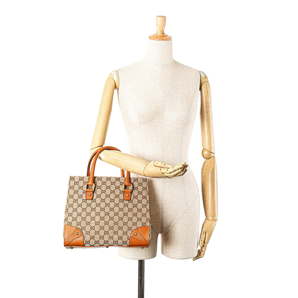 Gucci GG Canvas Nailhead Handbag