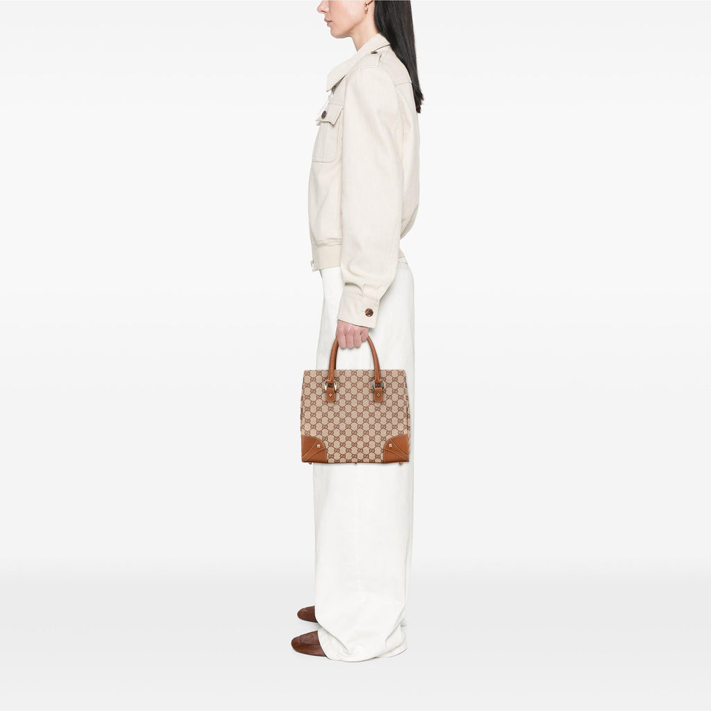 Gucci GG Canvas Nailhead Handbag