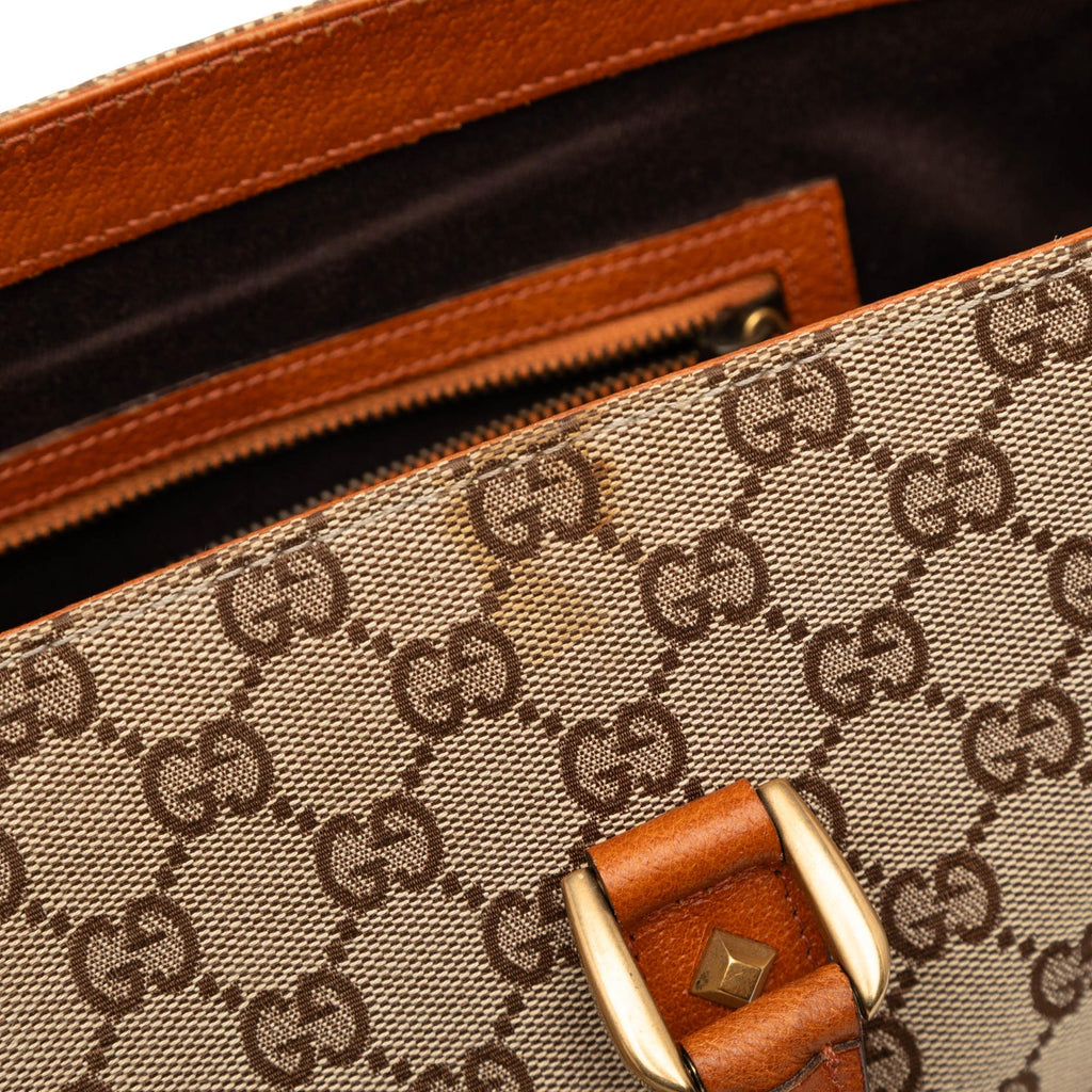 Gucci GG Canvas Nailhead Handbag