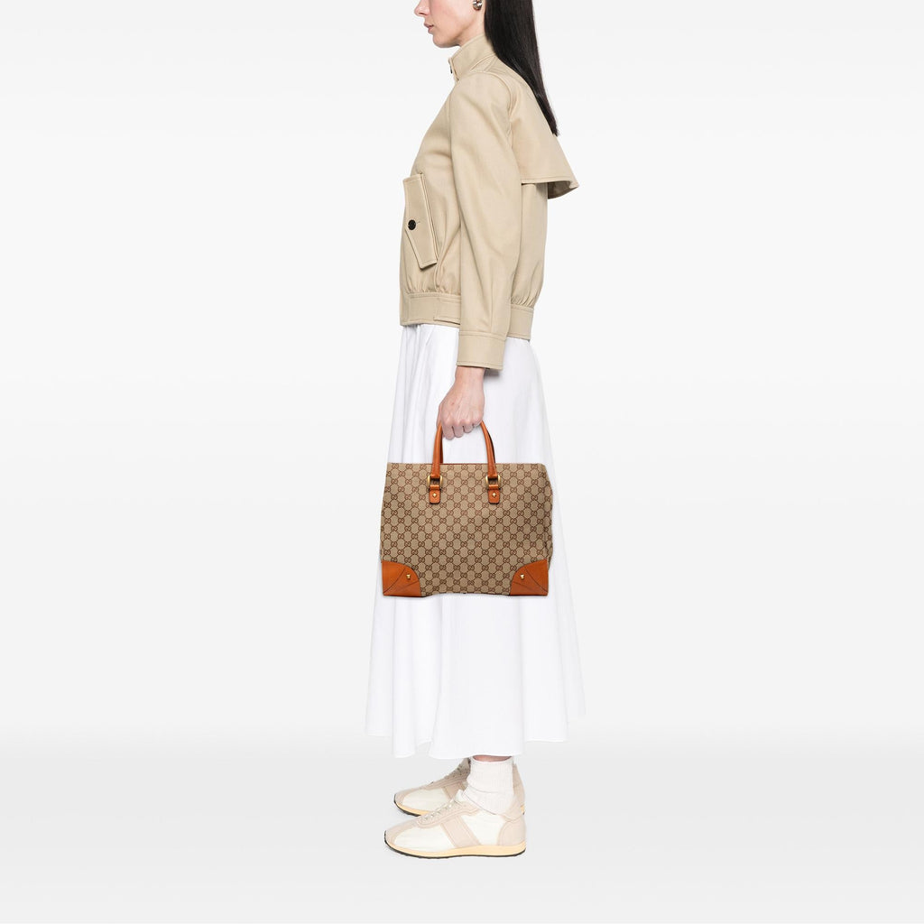 Gucci GG Canvas Nailhead Handbag