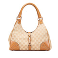 Gucci GG Canvas Nailhead Jackie Bardot Handbag
