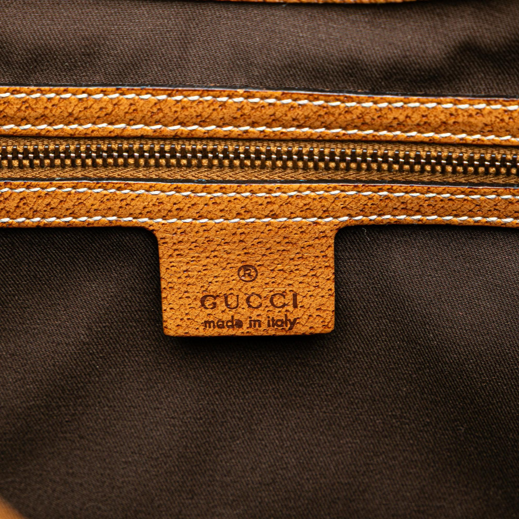Gucci GG Canvas Nailhead Jackie Bardot Handbag