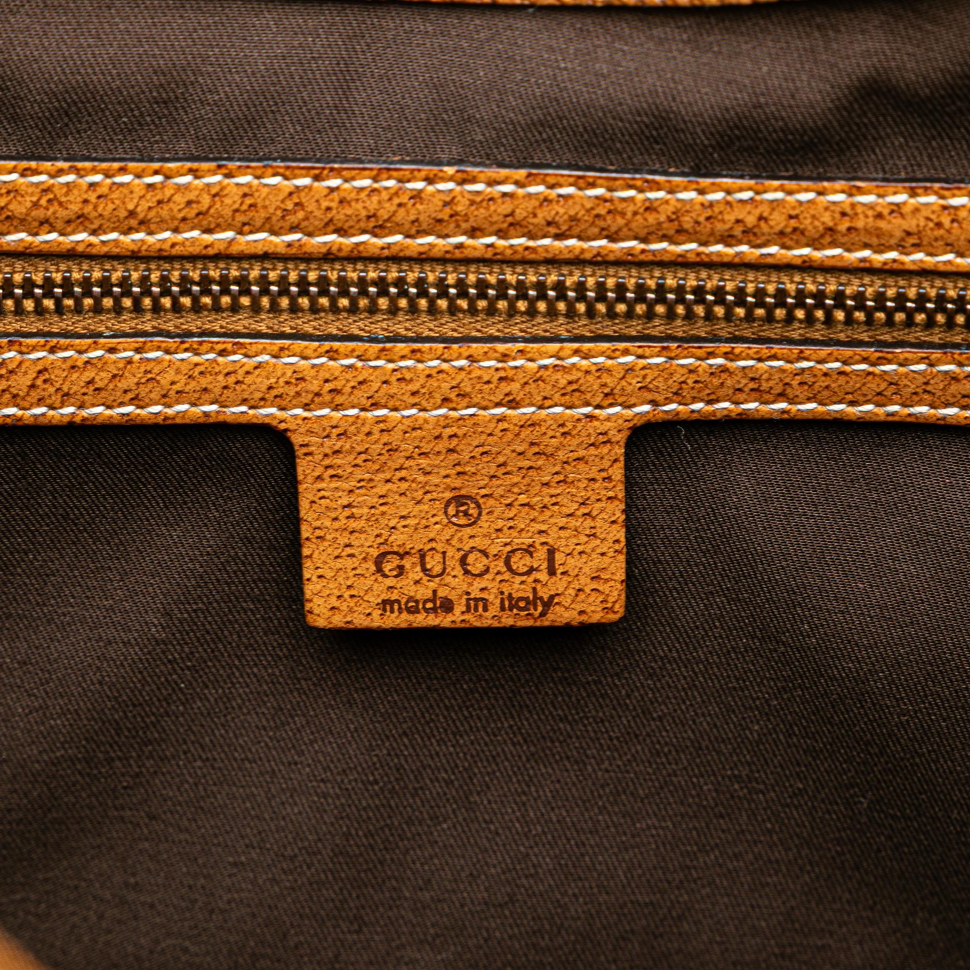 Gucci GG Canvas Nailhead Jackie Bardot Handbag