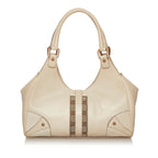 Gucci GG Canvas Nailhead Jackie Shoulder Bag (SHG-28382)