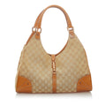 Gucci GG Canvas Nailhead Jackie Shoulder Bag (SHG-33236)