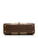 Gucci GG Canvas Nailhead Medium Bardot Shoulder Bag (SHF-21614)