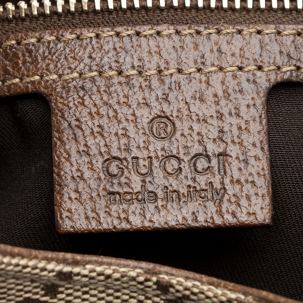 Gucci GG Canvas Nailhead Medium Bardot Shoulder Bag (SHF-21614)