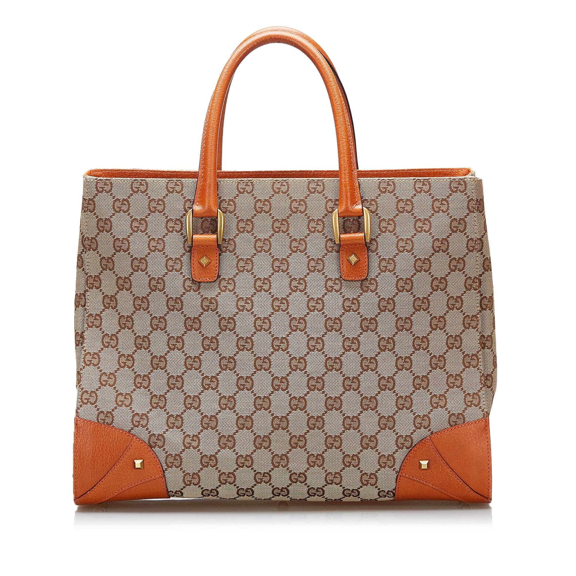 Gucci GG Canvas Nailhead Tote (SHG-ThiuAq)