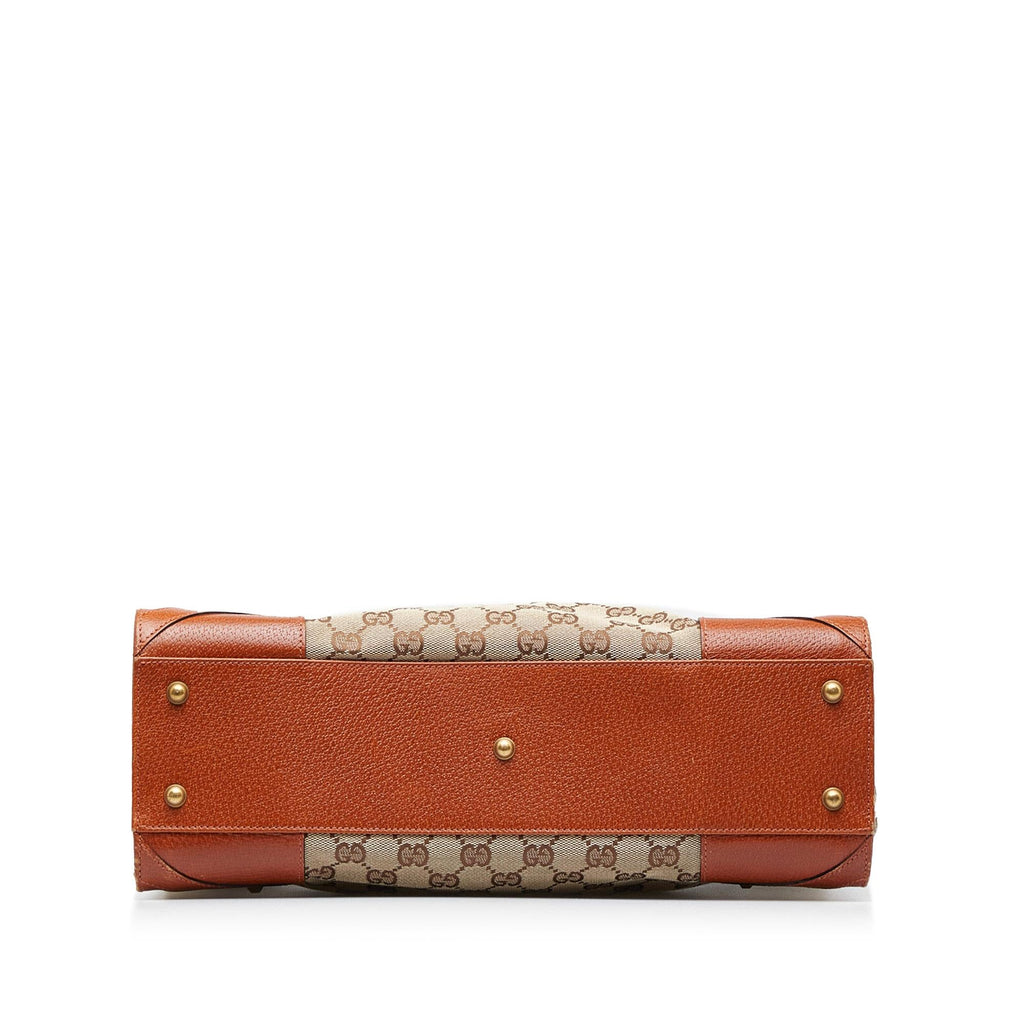 Gucci GG Canvas Nailhead Tote (SHG-WscBwZ)