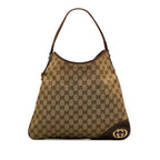 Gucci GG Canvas New Britt Hobo (SHG-M9DMWm)