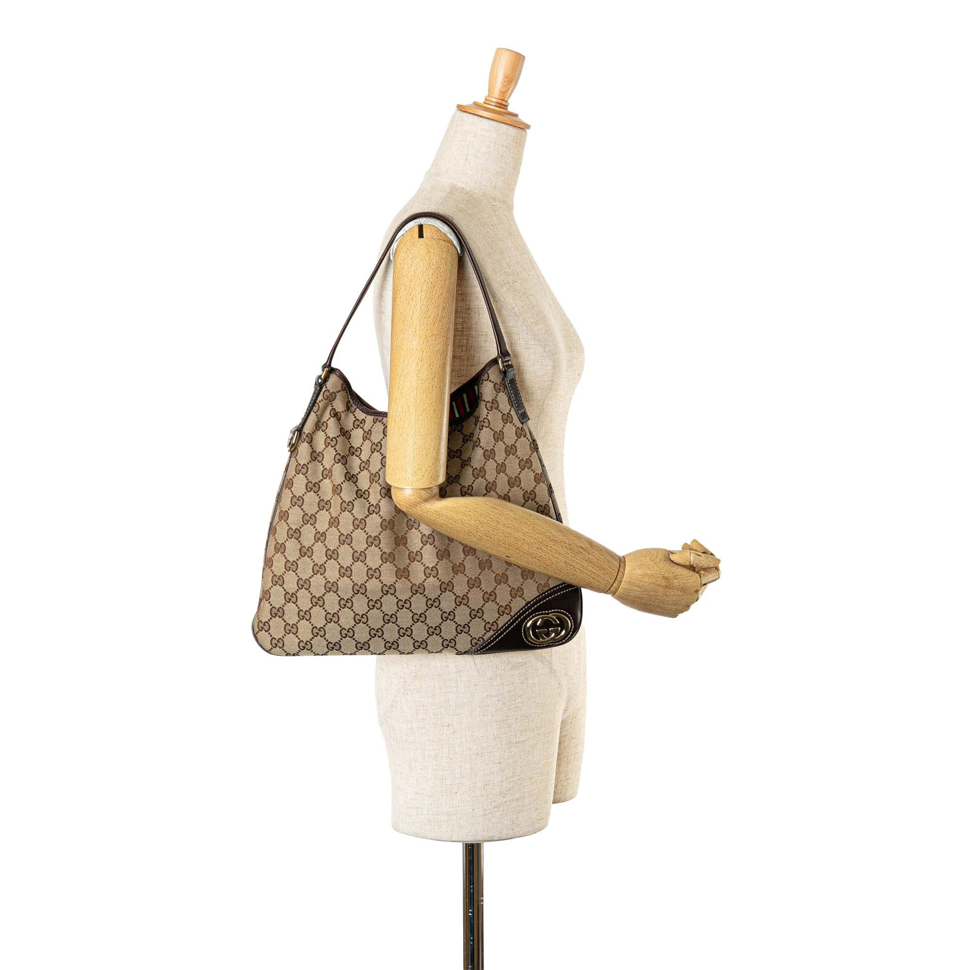 Gucci GG Canvas New Britt Hobo (SHG-fslGVf)