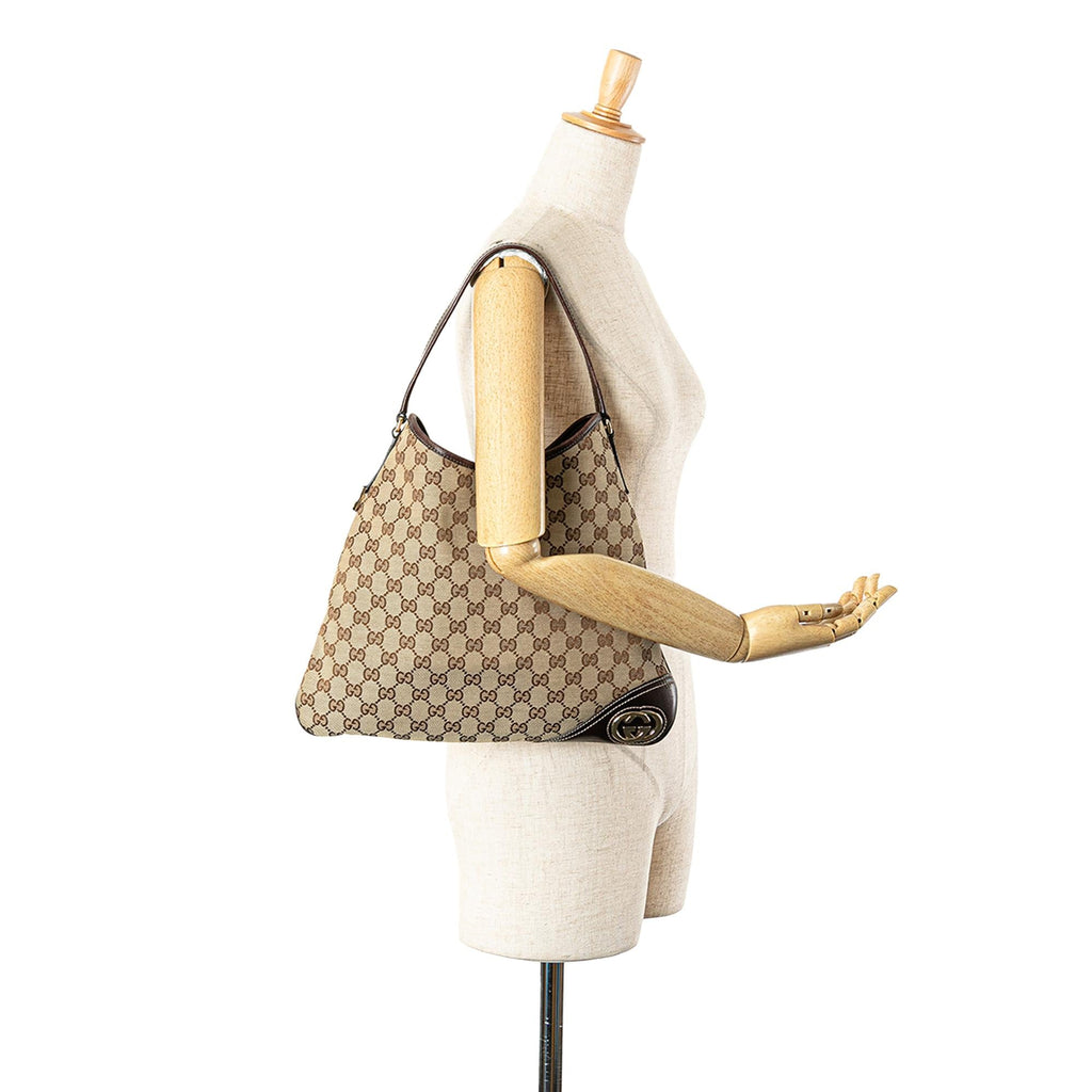 Gucci GG Canvas New Britt Hobo