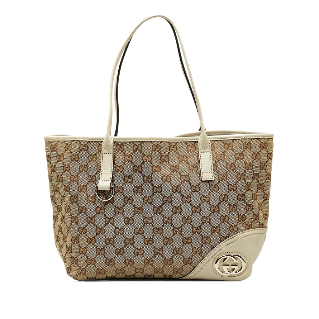Gucci GG Canvas New Britt Tote (SHG-C4oQ72)