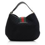Gucci GG Canvas New Ladies Web Large Hobo (SHF-21483)