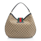 Gucci GG Canvas New Ladies Web Large Hobo (SHF-KEb6Ji)