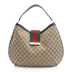 Gucci GG Canvas New Ladies Web Large Hobo (SHF-KEb6Ji)