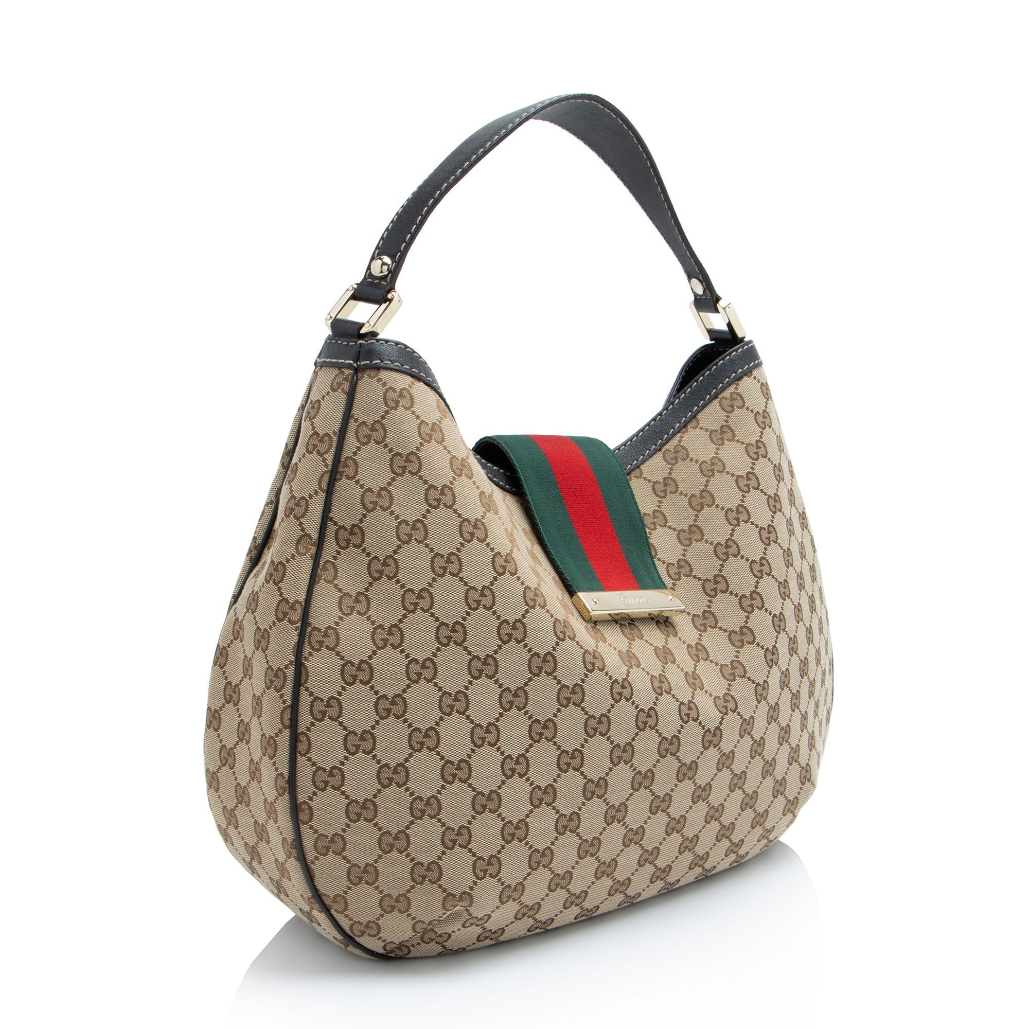 Gucci GG Canvas New Ladies Web Large Hobo (SHF-KEb6Ji)