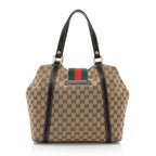 Gucci GG Canvas New Ladies Web Small Tote (SHF-eiujZp)