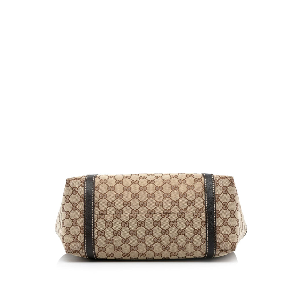 Gucci GG Canvas New Ladies Web Tote (SHG-rjYda9)