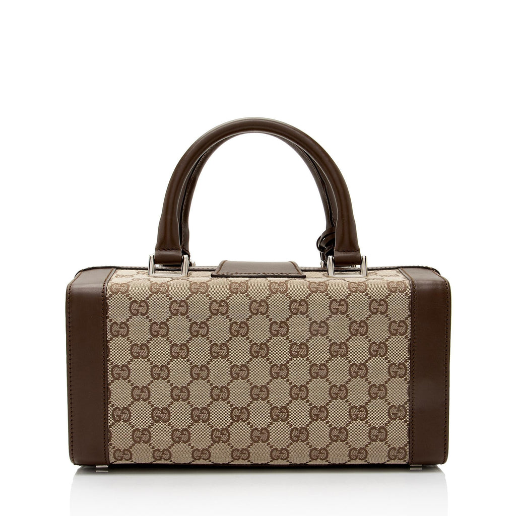 Gucci GG Canvas Padlock Top Handle Train Case (SHF-3uBuOE)