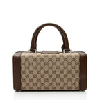 Gucci GG Canvas Padlock Top Handle Train Case (SHF-3uBuOE)