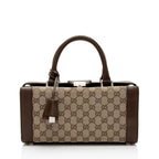 Gucci GG Canvas Padlock Top Handle Train Case (SHF-3uBuOE)