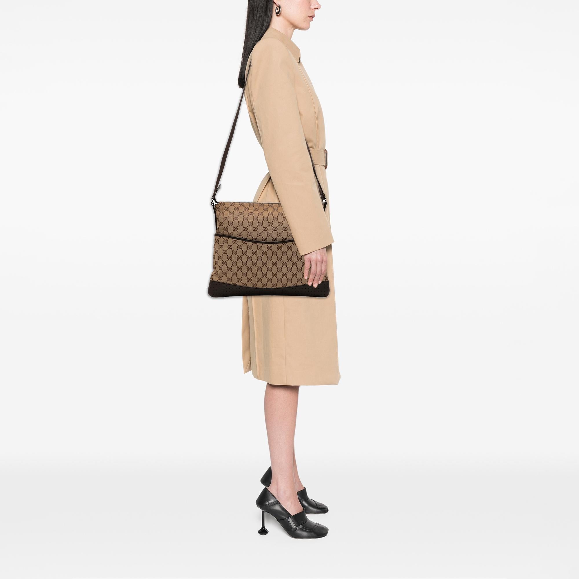 Gucci GG Canvas Perforated Crossbody
