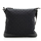 Gucci GG Canvas Perforated Leather Messenger Bag (SHF-20533)