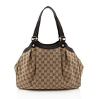 Gucci GG Canvas Pleated Medium Tote