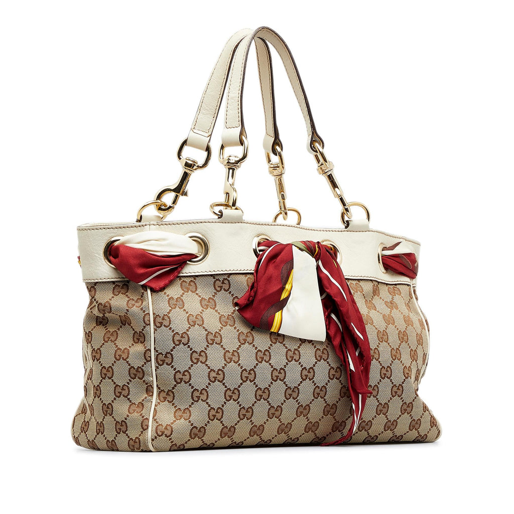 Gucci GG Canvas Positano Tote Bag (SHG-1keonk)